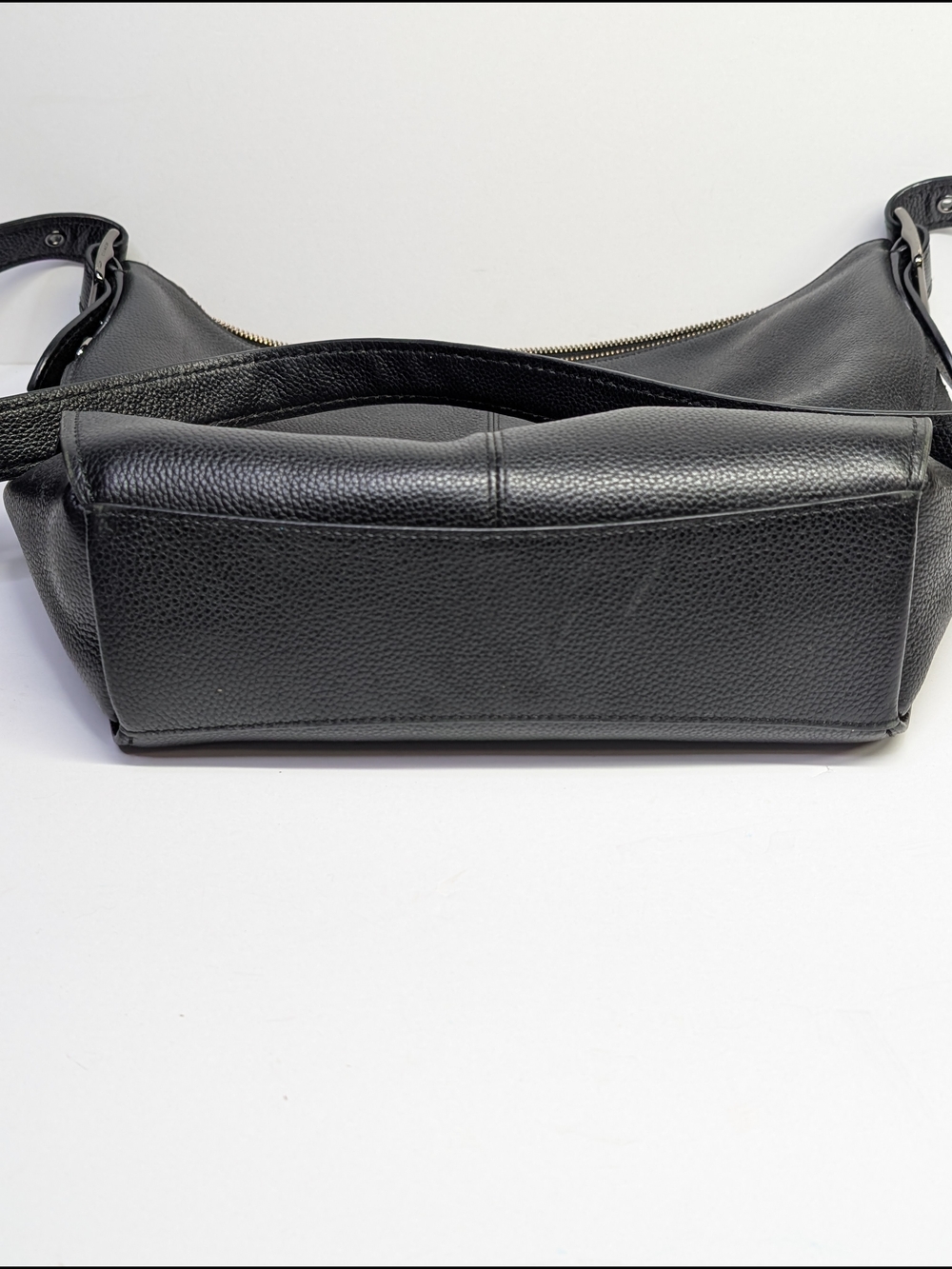 Coach 21378 Black Pebbled Leather Dufflette Crossbody Shoulder Bag Purse - Picture 6 of 11
